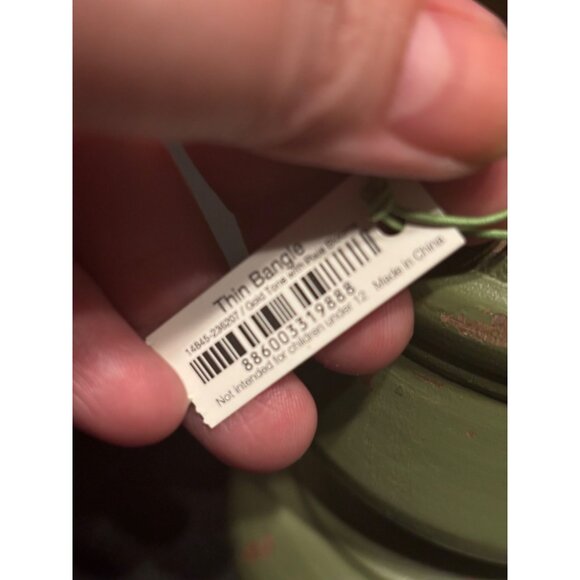 Vera Bradley Thin Bangle Gold Tone Enamel Dots Bracelet Pink Orange White Colors - Picture 6 of 7